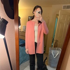 Pink merino wool Talbots cardigan